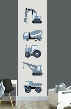 behangpaneel voertuigen jeansblauw 70 x 260 cm