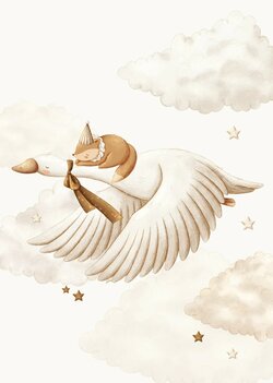 kinderposter droomvlucht vos