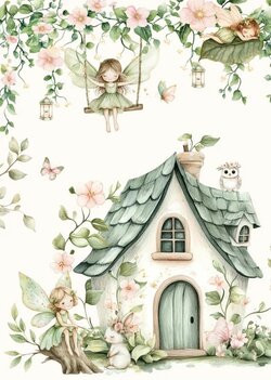 Poster dromerige elfen huis