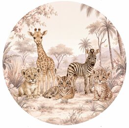 Safari Blossom &ndash; Muurcirkel