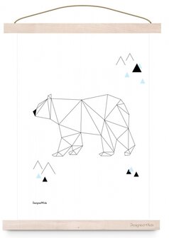 Poster geometric polar bear