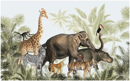 Behang jungle parade