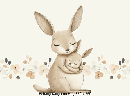 Kangaroo Hug Behang &ndash; In Neutrale Tinten
