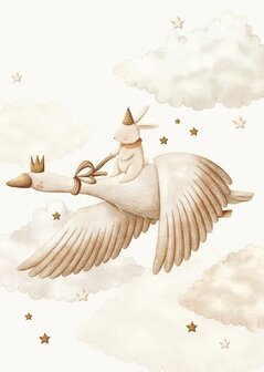 kinderposter droomvlucht konijn