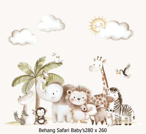 Safari Baby's Behang