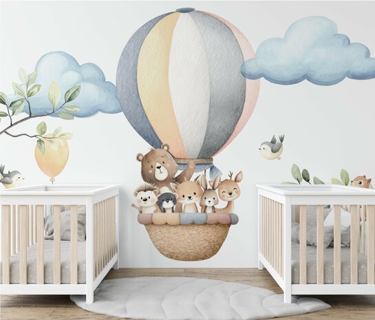 Behang Vliegende Bosvrienden