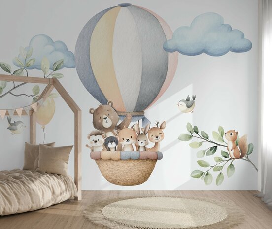 Behang Vliegende Bosvrienden