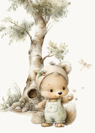 Kinderposter Kleine Bosvriendjes Beertje