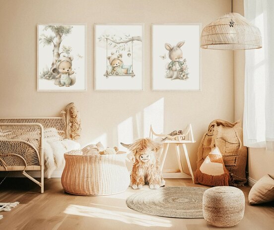 Kinderposter Kleine Bosvriendjes Vosje