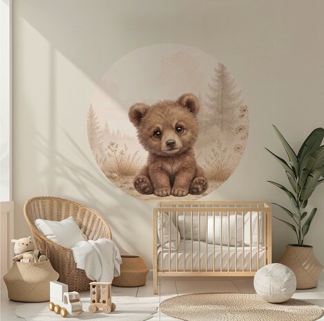 Muurcirkel Beertje | Woodland Muurcirkel voor de baby- of kinderkamer