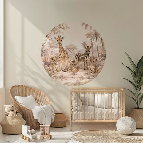 Safari Blossom &ndash; Muurcirkel