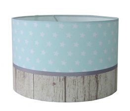 Kinderlamp stars mint & wood
