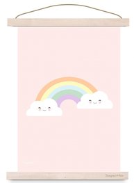 poster pastel cloud & rainbow