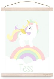Poster met naam unicorn mint